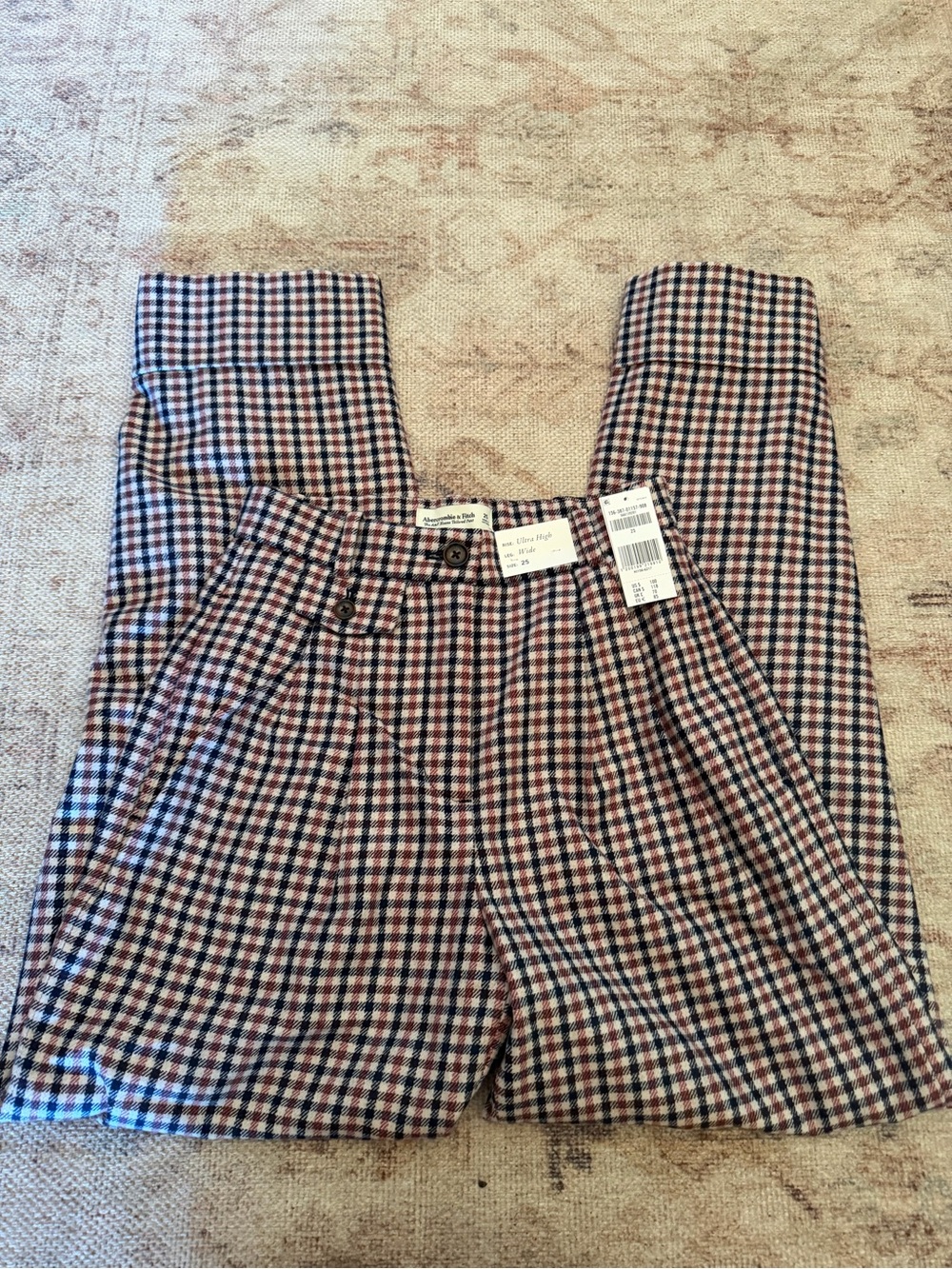 NEW! Abercrombie & Fitch Sloane Wool-Blend Tailored Wide Leg Pant size 25 reg